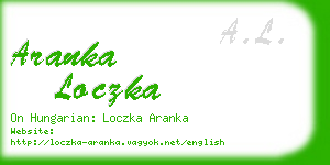 aranka loczka business card